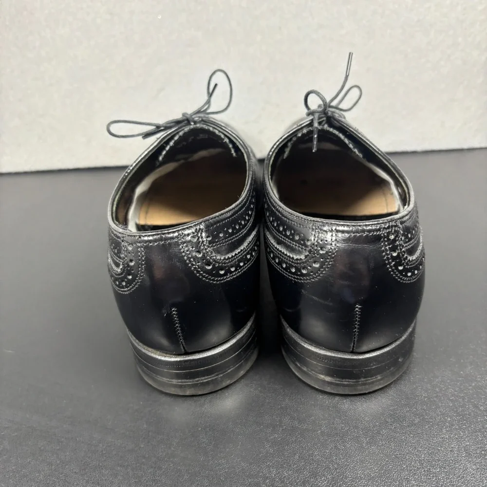 Florsheim Lexington Men's Wingtip Oxfords Black Leather Brogue Dress Shoes 8.5 D